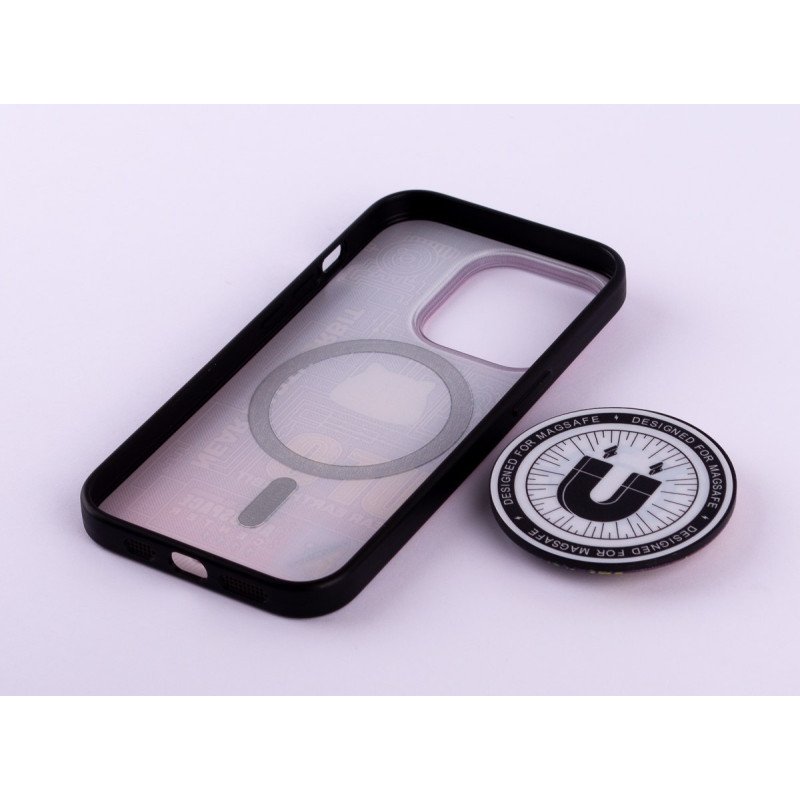 Силіконовий чохол MagSafe Boter"3D" + magsafe PopSocket для телефону iPhone 13 Pro Max 03 microcircuit