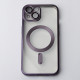 Силіконовий чохол MagSafe SHINING MATTE для телефону iPhone 15 темно-фіолетовий