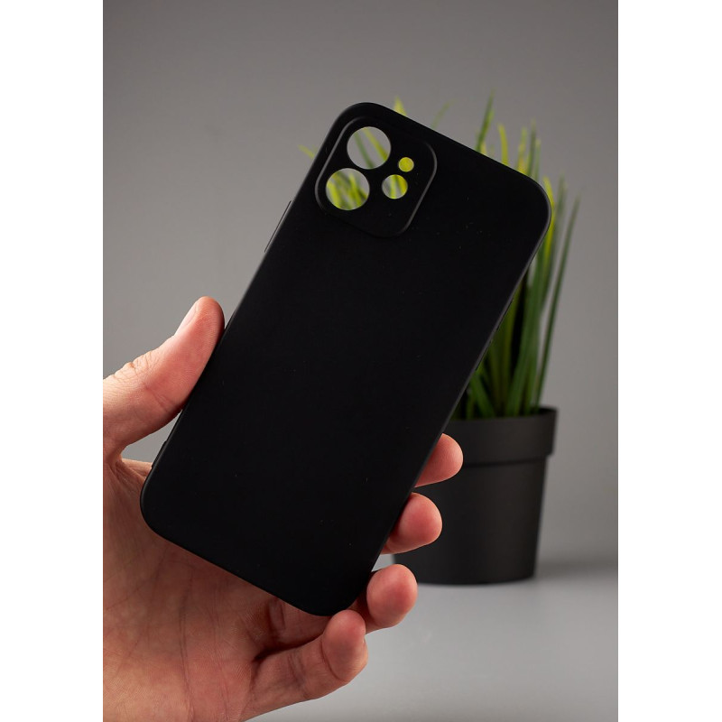 Силіконовий чохол Graphite для телефону iPhone 12 чорний