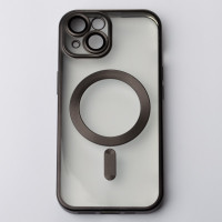 Силіконовий чохол MagSafe SHINING MATTE для телефону iPhone 14 чорний