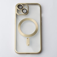 Силіконовий чохол MagSafe SHINING MATTE для телефону iPhone 15 золотий