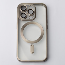 Силіконовий чохол MagSafe SHINING MATTE для телефону iPhone 14 Pro сірий