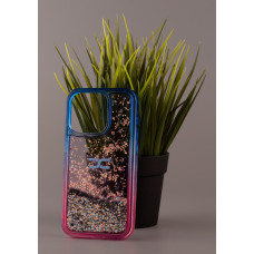 Силіконовий чохол AQUARIUM для iPhone 14 Pro Max синій/рожевий