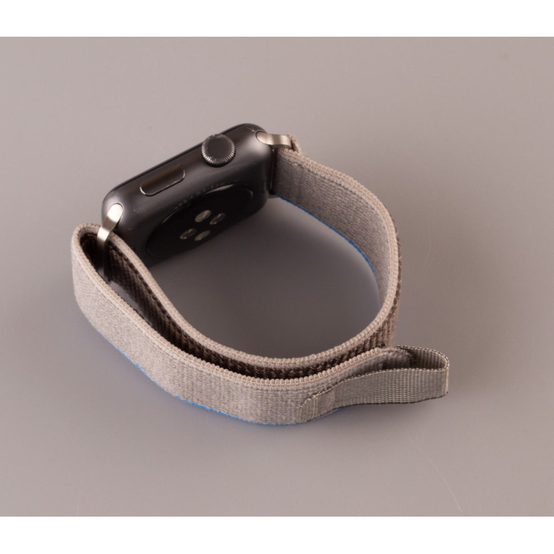 Ремінець для Apple Watch "Nylon" 42/44/45/49 мм сірий/синій