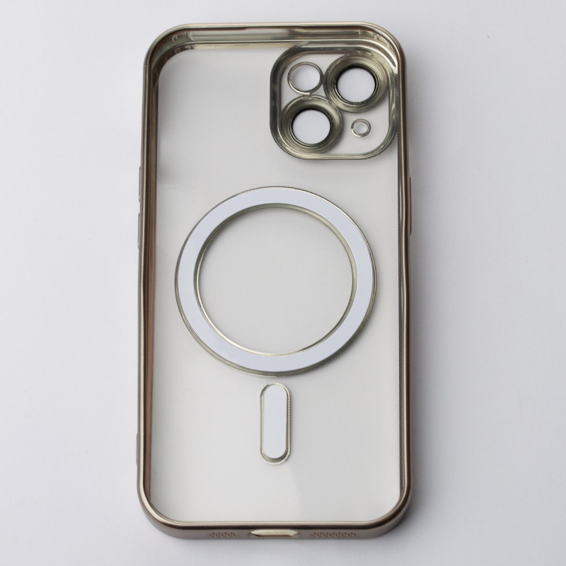 Силіконовий чохол MagSafe SHINING MATTE для телефону iPhone 13 сірий