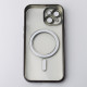 Силіконовий чохол MagSafe SHINING MATTE для телефону iPhone 15 чорний