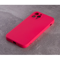 Силіконовий чохол SOFT Silicone Case для телефону iPhone 12 Pro Max (без лого) малиновий