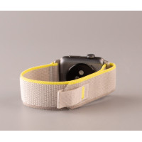 Ремінець для Apple Watch "Nylon" 42/44/45/49 мм сірий/жовтий