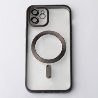 Силіконовий чохол MagSafe SHINING MATTE для телефону iPhone 12 чорний