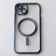Силіконовий чохол MagSafe SHINING MATTE для телефону iPhone 15 темно-синій