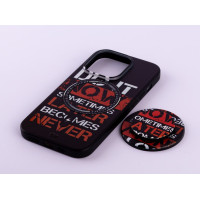 Силіконовий чохол MagSafe Boter"3D" + magsafe PopSocket для телефону iPhone 13 Pro 01 DO IT