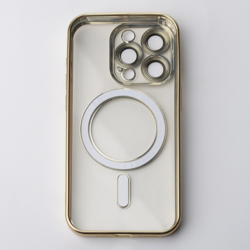 Силіконовий чохол MagSafe SHINING MATTE для телефону iPhone 13 Pro золотий