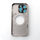 Металевий чохол MagSafe AROMA PERFORATED METAL для телефону iPhone 14 Pro Max золотий