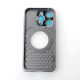 Металевий чохол MagSafe AROMA PERFORATED METAL для телефону iPhone 15 Pro Max сірий