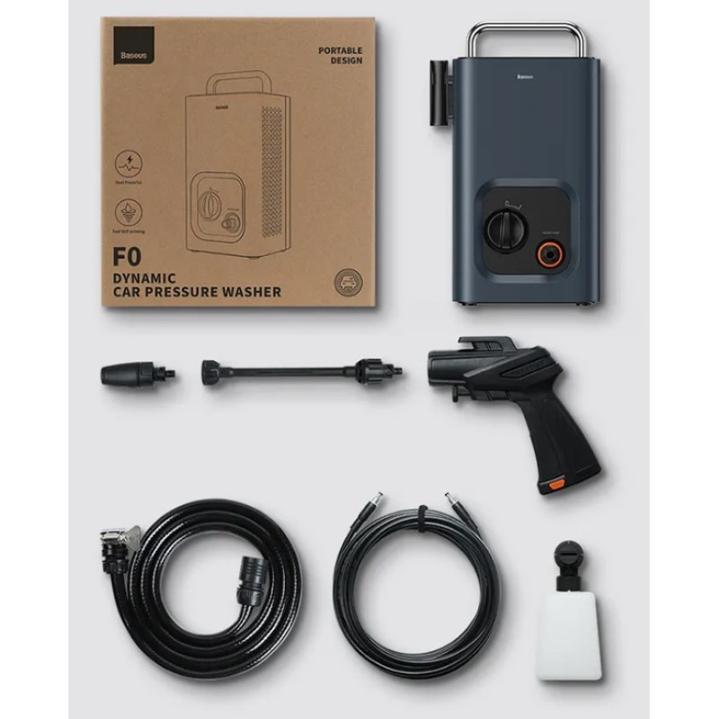 Авто-мийка Baseus F0 Car Pressure Washer Dynamic CN Dark Gray (CPGY000014)