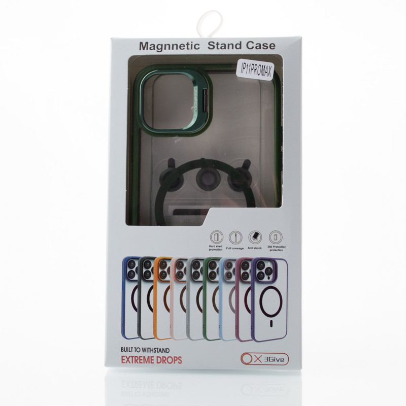 Силіконовий чохол MagSafe CAMERA GLASS PROTECTION для телефону iPhone 11 Pro Max сірий