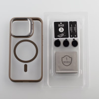 Силіконовий чохол MagSafe CAMERA GLASS PROTECTION для телефону iPhone 14 Pro сірий