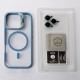 Силіконовий чохол MagSafe CAMERA GLASS PROTECTION для телефону iPhone 16 блакитний