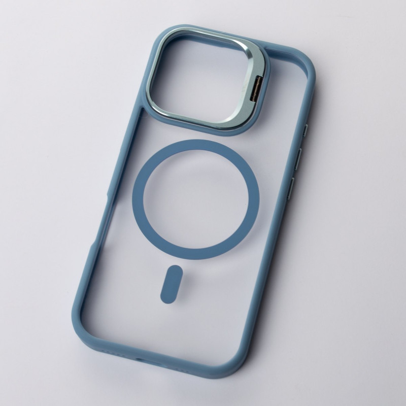 Силіконовий чохол MagSafe CAMERA GLASS PROTECTION для телефону iPhone 16 блакитний