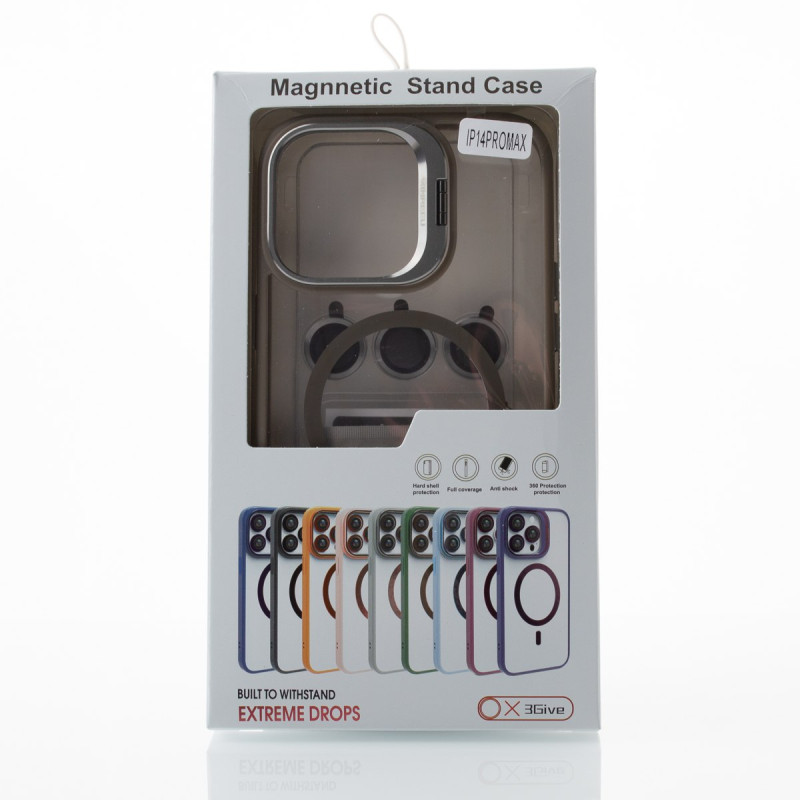 Силіконовий чохол MagSafe CAMERA GLASS PROTECTION для телефону iPhone 14 Pro Max темно-синій