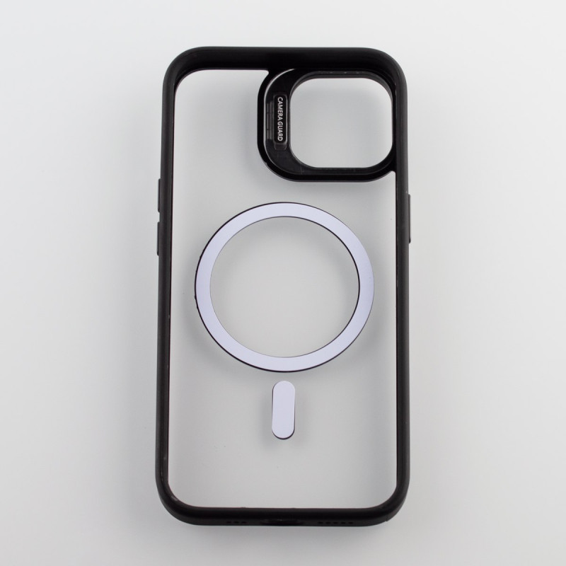 Силіконовий чохол MagSafe CAMERA GLASS PROTECTION для телефону iPhone 11 Pro Max чорний