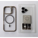 Силіконовий чохол MagSafe CAMERA GLASS PROTECTION для телефону iPhone 16 сірий