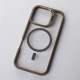 Силіконовий чохол MagSafe CAMERA GLASS PROTECTION для телефону iPhone 16 сірий