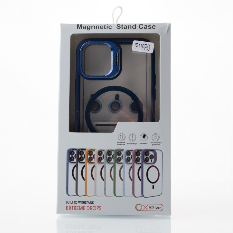 Силіконовий чохол MagSafe CAMERA GLASS PROTECTION для телефону iPhone 11 Pro сірий