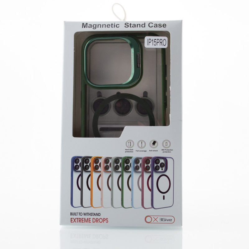 Силіконовий чохол MagSafe CAMERA GLASS PROTECTION для телефону iPhone 15 Pro чорний