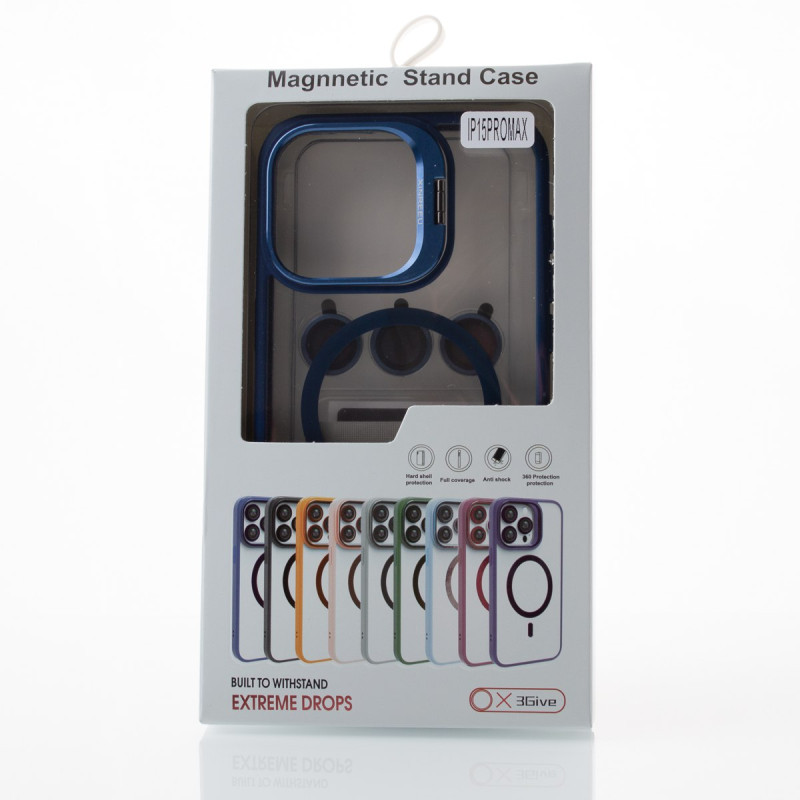 Силіконовий чохол MagSafe CAMERA GLASS PROTECTION для телефону iPhone 15 Pro Max сірий