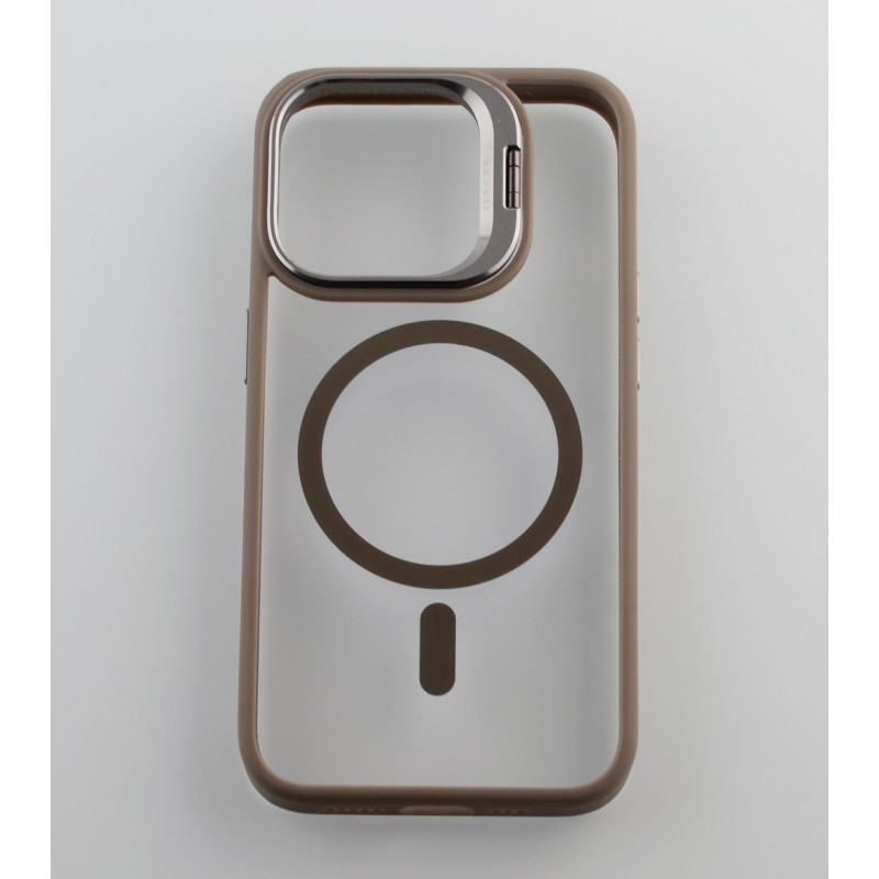 Силіконовий чохол MagSafe CAMERA GLASS PROTECTION для телефону iPhone 14 Pro Max сірий