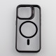 Силіконовий чохол MagSafe CAMERA GLASS PROTECTION для телефону iPhone 15 Pro чорний