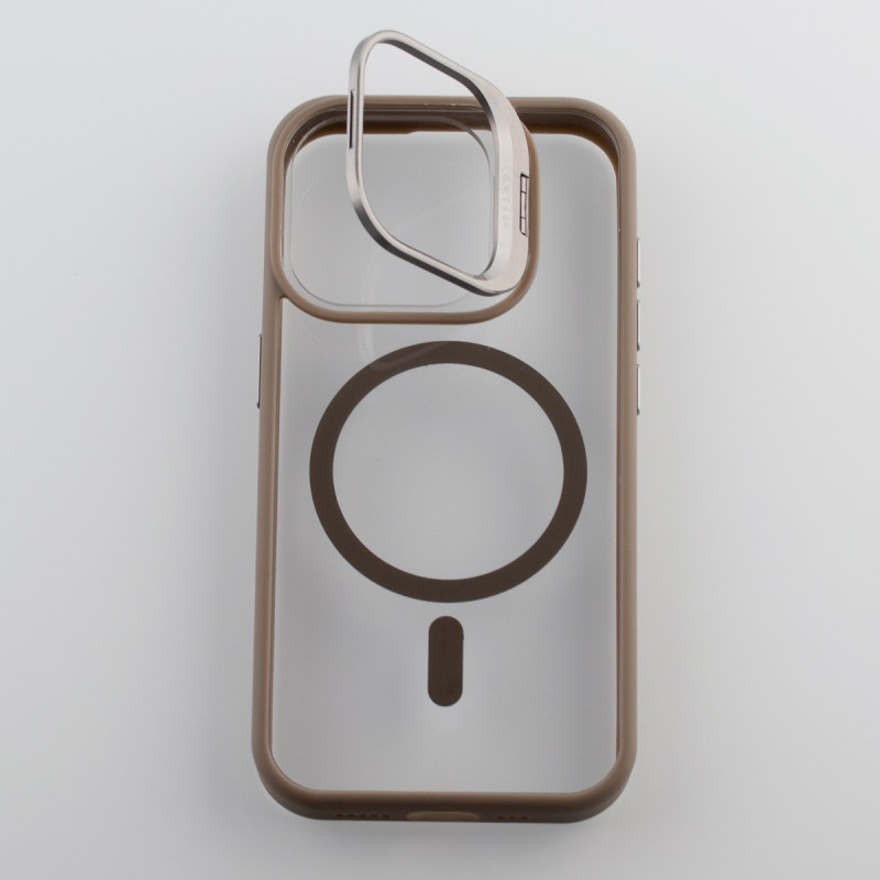 Силіконовий чохол MagSafe CAMERA GLASS PROTECTION для телефону iPhone 15 Pro Max сірий