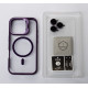 Силіконовий чохол MagSafe CAMERA GLASS PROTECTION для телефону iPhone 16 темно-фіолетовий