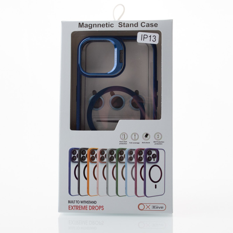 Силіконовий чохол MagSafe CAMERA GLASS PROTECTION для телефону iPhone 13 синій