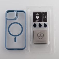 Силіконовий чохол MagSafe CAMERA GLASS PROTECTION для телефону iPhone 13 синій