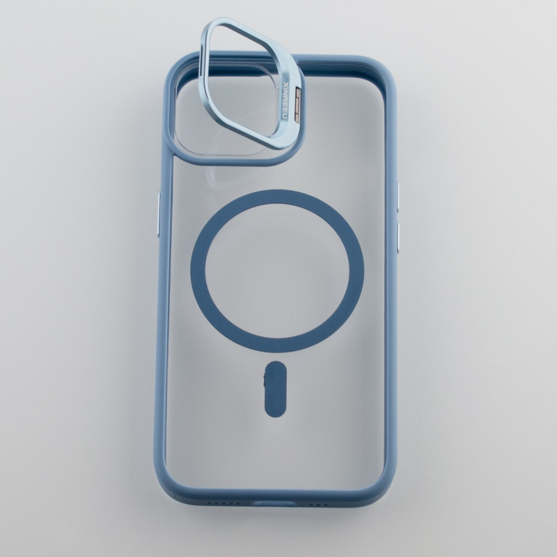 Силіконовий чохол MagSafe CAMERA GLASS PROTECTION для телефону iPhone 13 синій