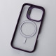 Силіконовий чохол MagSafe CAMERA GLASS PROTECTION для телефону iPhone 16 Pro темно-фіолетовий