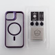 Силіконовий чохол MagSafe CAMERA GLASS PROTECTION для телефону iPhone 12 / iPhone 12 Pro темно-фіолетовий