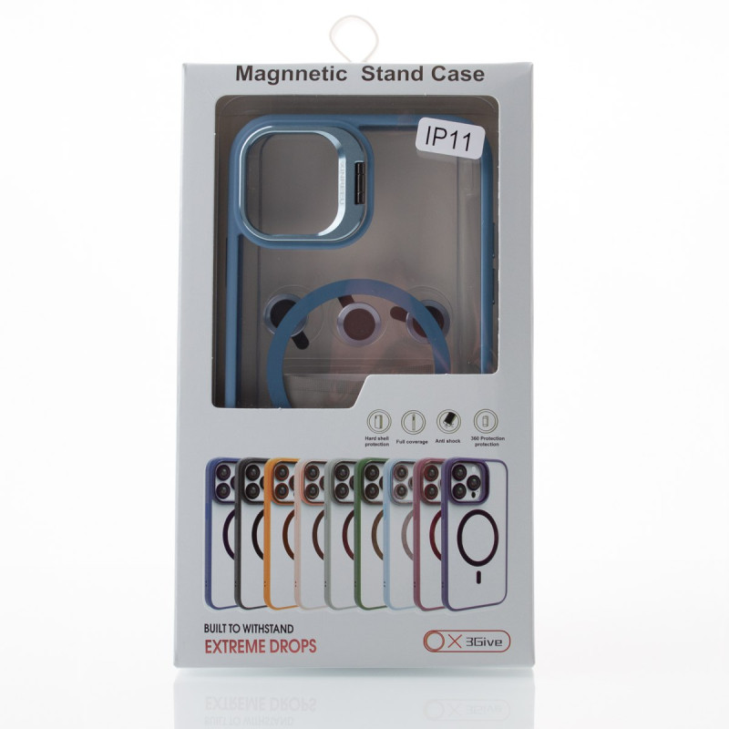 Силіконовий чохол MagSafe CAMERA GLASS PROTECTION для телефону iPhone 11 синій
