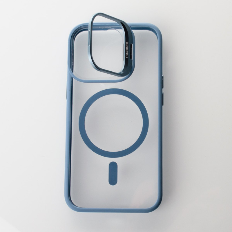 Силіконовий чохол MagSafe CAMERA GLASS PROTECTION для телефону iPhone 13 Pro Max синій