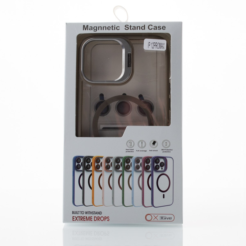 Силіконовий чохол MagSafe CAMERA GLASS PROTECTION для телефону iPhone 12 Pro Max темно-синій