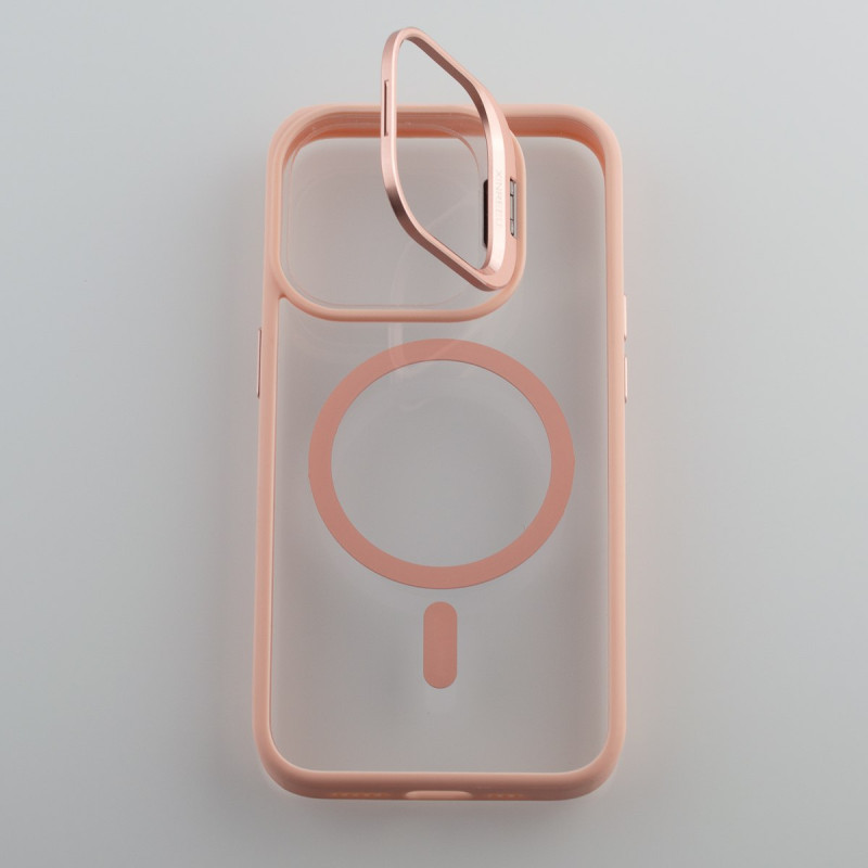 Силіконовий чохол MagSafe CAMERA GLASS PROTECTION для телефону iPhone 14 Pro рожевий