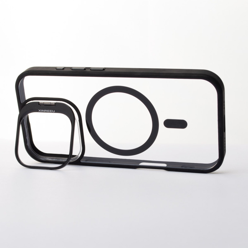 Силіконовий чохол MagSafe CAMERA GLASS PROTECTION для телефону iPhone 16 чорний