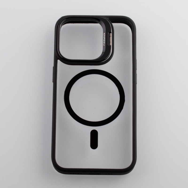 Силіконовий чохол MagSafe CAMERA GLASS PROTECTION для телефону iPhone 14 Pro чорний