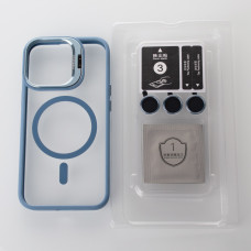 Силіконовий чохол MagSafe CAMERA GLASS PROTECTION для телефону iPhone 13 Pro синій