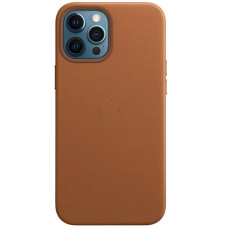 Уценка Кожаный чехол Leather Case (AAA) with MagSafe and Animation для Apple iPhone 12 Pro/12 (6.1")