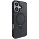 TPU+PC чехол Metal Buttons with MagSafe Carbon Ring для Apple iPhone 16 (6.1")