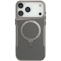 TPU+PC чехол Metal Buttons with MagSafe Carbon Ring для Apple iPhone 17 Pro (6.3")