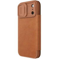 Кожаный чехол-книжка Nillkin Qin Pro Camshield для Apple iPhone 17 Pro (6.3")
